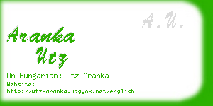 aranka utz business card